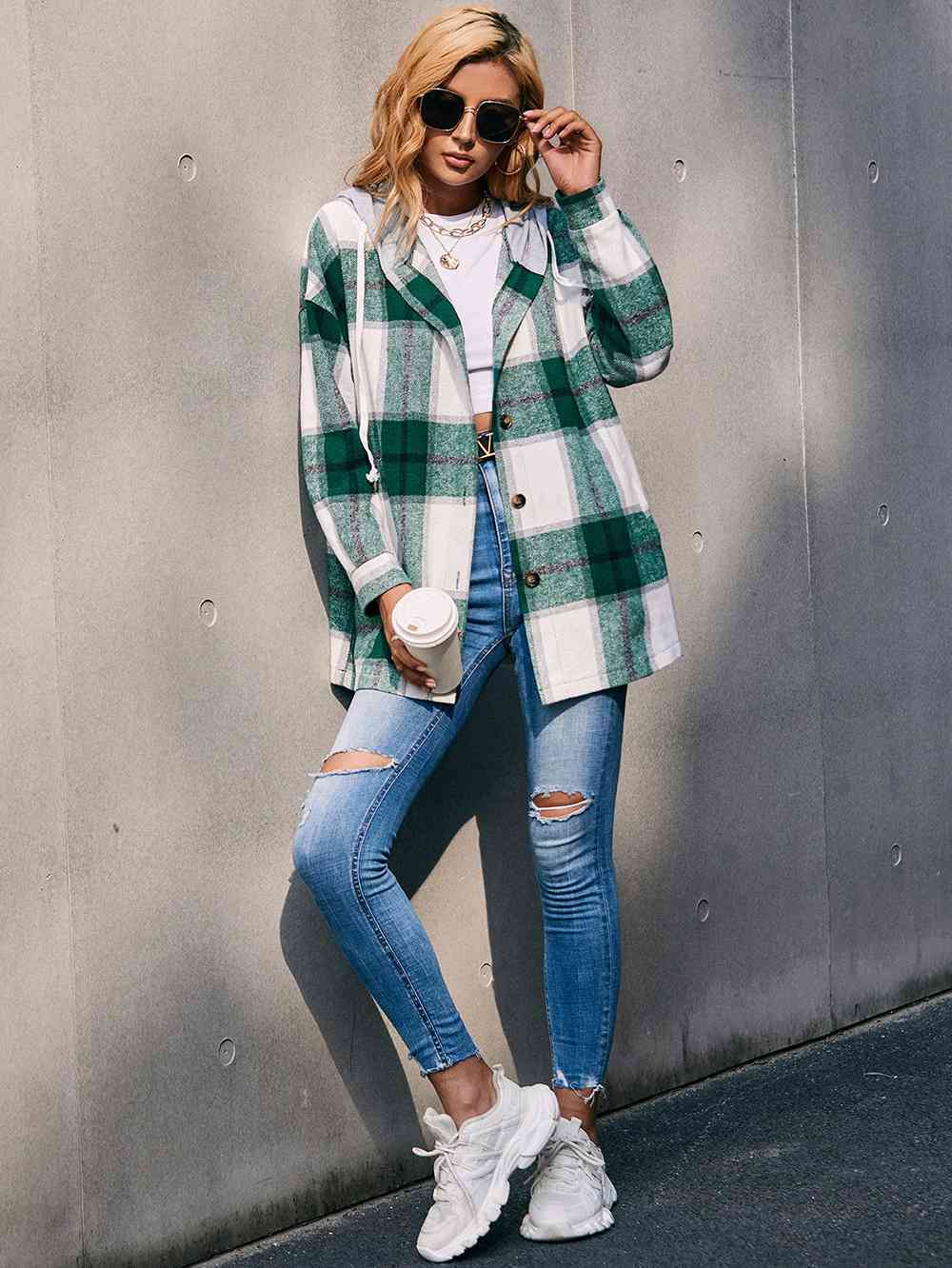 Plaid Hooded Jacket