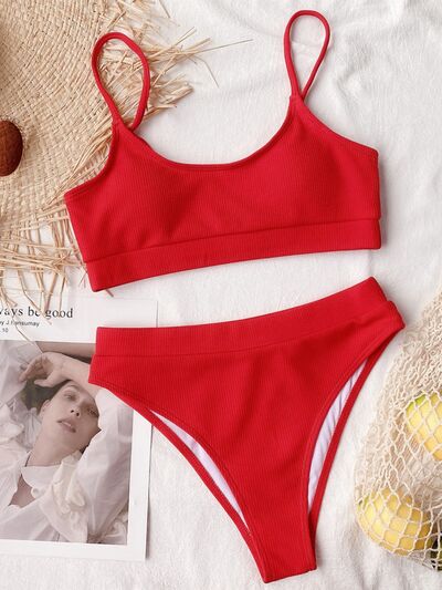 Scoop Neck Two-Piece Swim Set