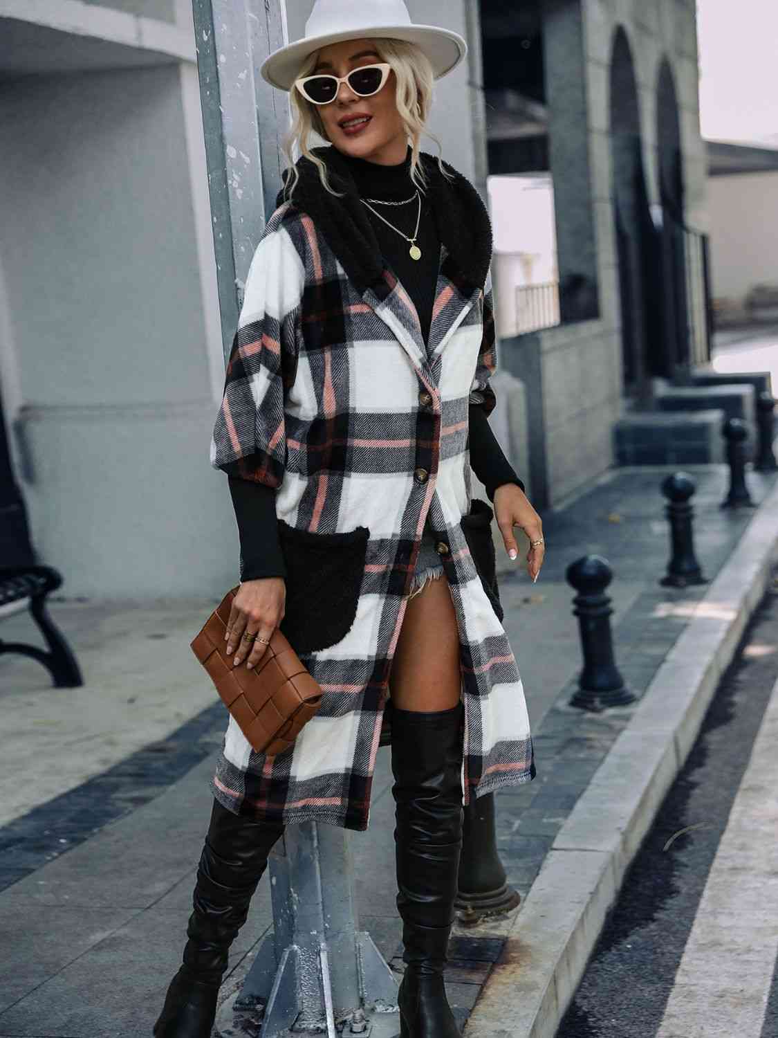 Plaid Hooded Jacket